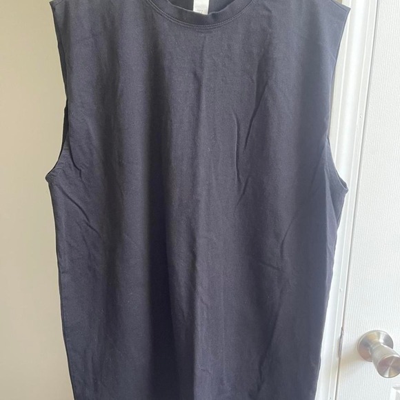 H&M Tops - H&M Womens Black Sleeveless Muscle Tee Cotton Crew Neck Tank Dress Size M